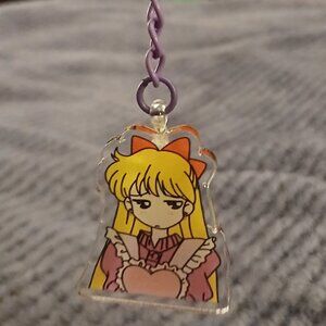 NWOT SailorMoon Sailor Venus Kawaii Anime Cartoon Character Acrylic Keychain #27